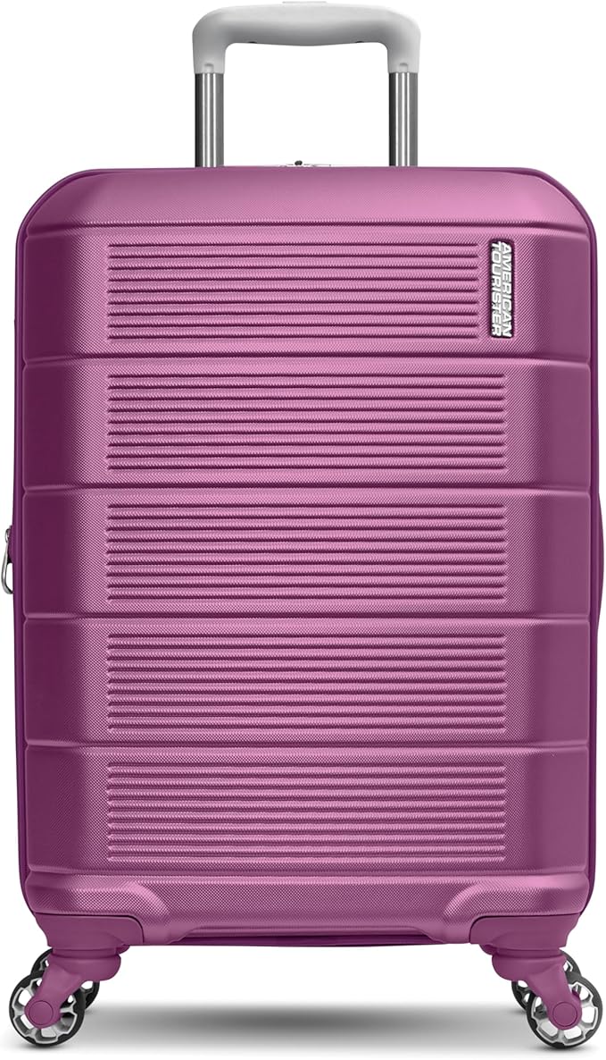 American Tourister Stratum 2.0 Expandable Hardside Luggage with Spinner Wheels, Hyper Violet, Carry-on