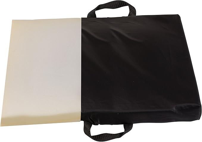 DMI Comfort Seat Cushion for Soft and Firm Support on Standard Chairs, Office Chairs and Wheelchairs, Gel Foam, 16 x 20 x 2 Inches, Black