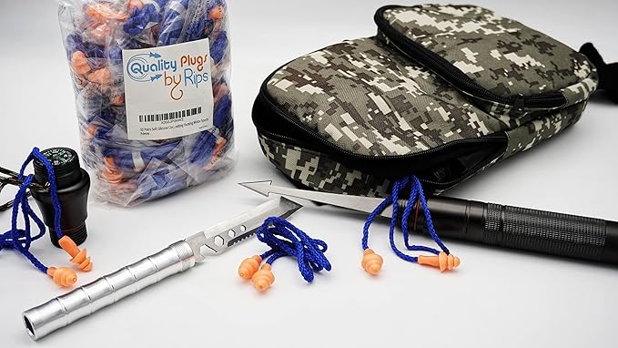50 Pair Silicone Corded Ear Plugs Reusable - Gun Range Hearing Protection for Shooters Hunters Lawn Mower Sleeping Construction Worker Safety Sports - Bulk Shooting Ear Protection for Men Women Adult