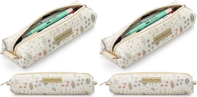Mr. Pen- Cute Pencil Case Pouch, Boho Design, Multipurpose Canvas Bible Pencil Pouch (Pack of 2)