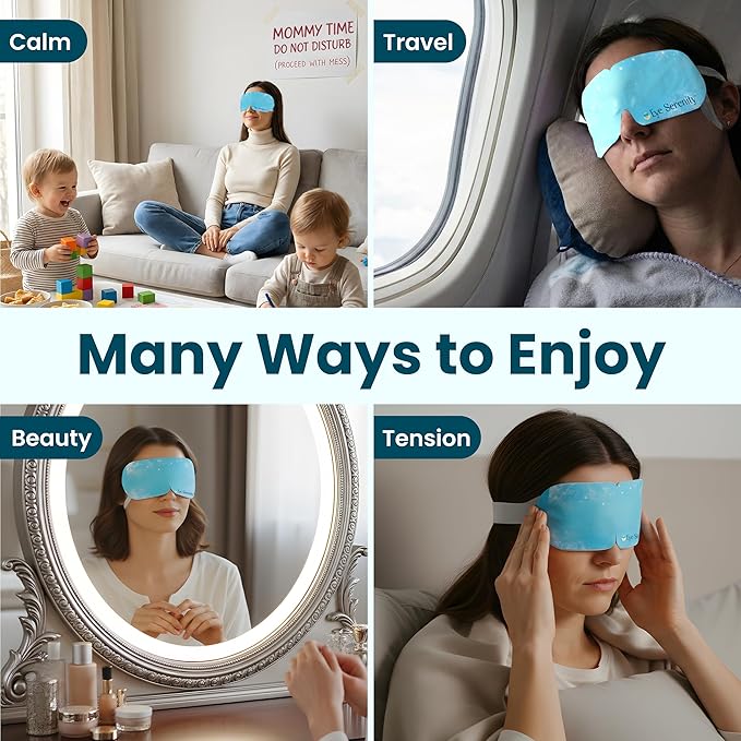 CHILL Self Cooling Eye Mask for Puffy Under-Eyes, Dark Circles, Hyaluronic Acid Long-Lasting Disposable Cold Eye Compress, Easter Basket Stuffers, Spa Relaxation and Self-care Gifts for Women & Men