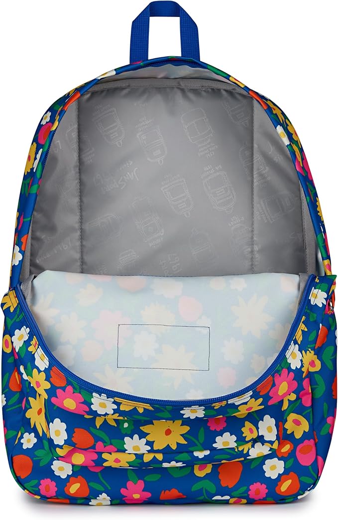 JanSport SuperBreak One Backpack - Durable, Lightweight Bag with 1 Main Compartment, Front Utility Pocket with Built-in Organizer, Premium Backpack, Flower Market