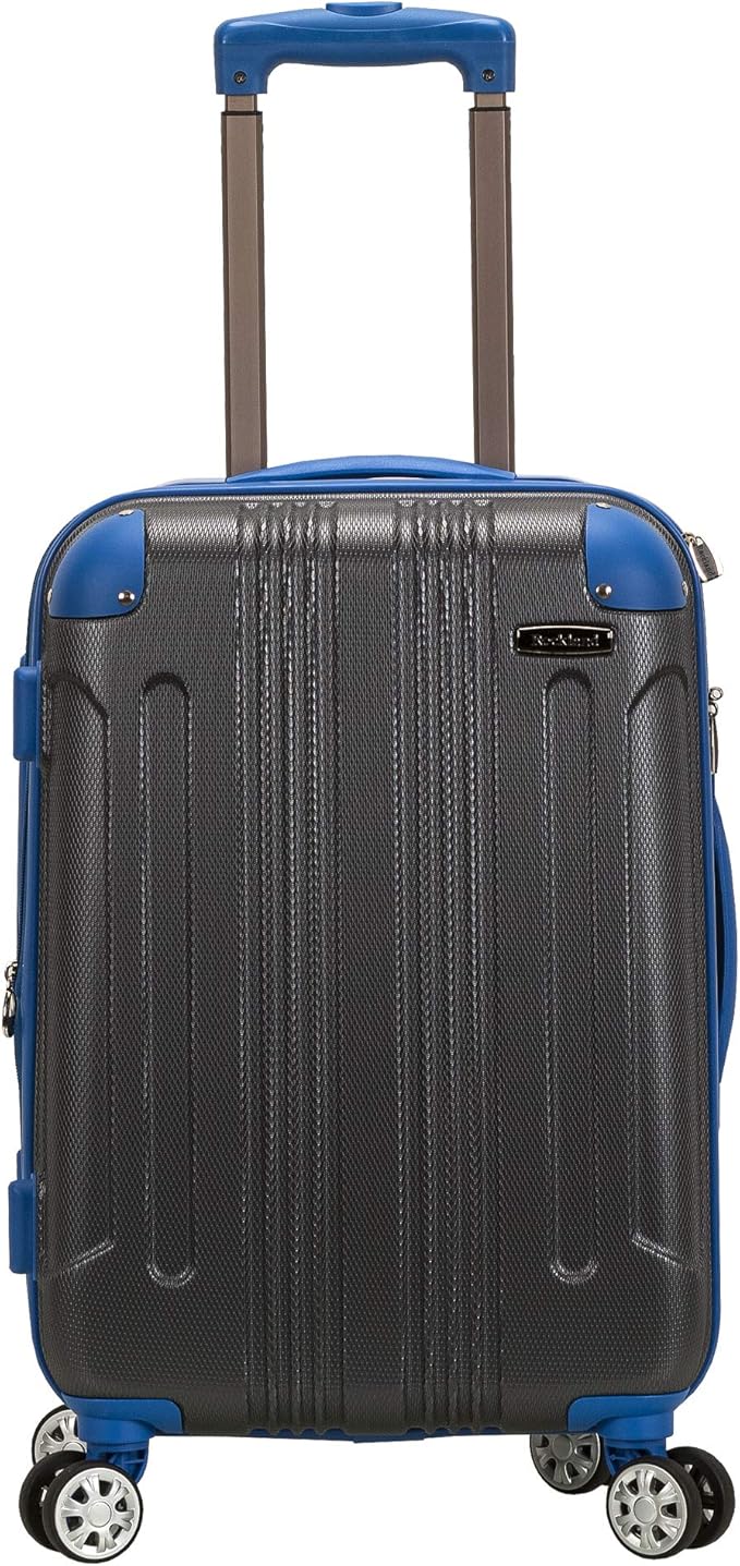 Rockland London Hardside Spinner Wheel Luggage, Two Tone Grey, Carry-On 20-Inch