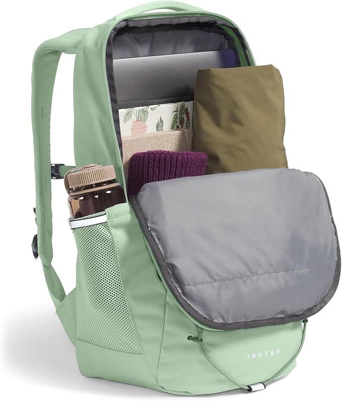 The North Face Women's Jester Everyday Laptop Backpack - Commuter Travel Bag, Laptop Sleeve, Water-Repellent, Misty Sage-NPF, One Size