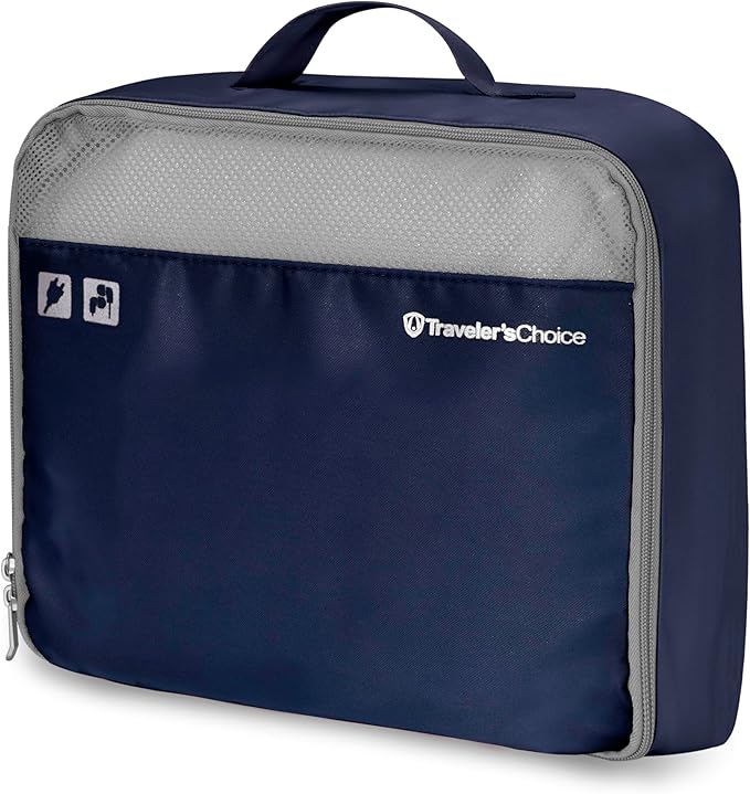 Traveler's Choice Cloverland Packing Cubes, 5-Piece Set, Navy