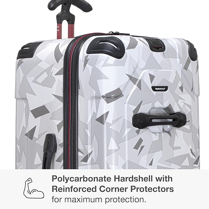 Traveler's Choice Maxporter II Polycarbonate Hardside Trunk with Spinner Wheels, White Camo, 31-Inch Large Trunk