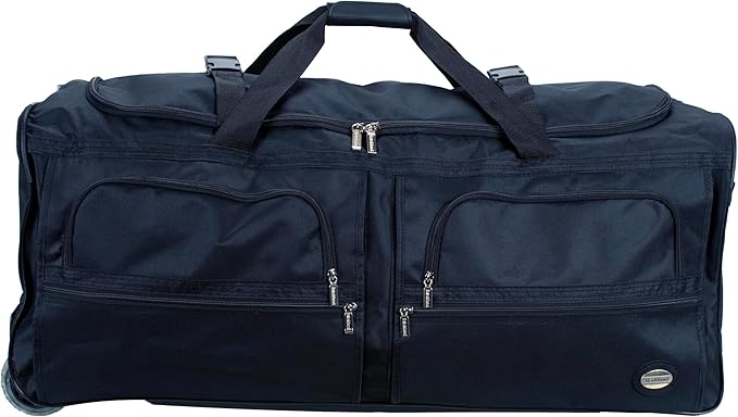 Rockland Rolling Duffel Bag, Black, 22"