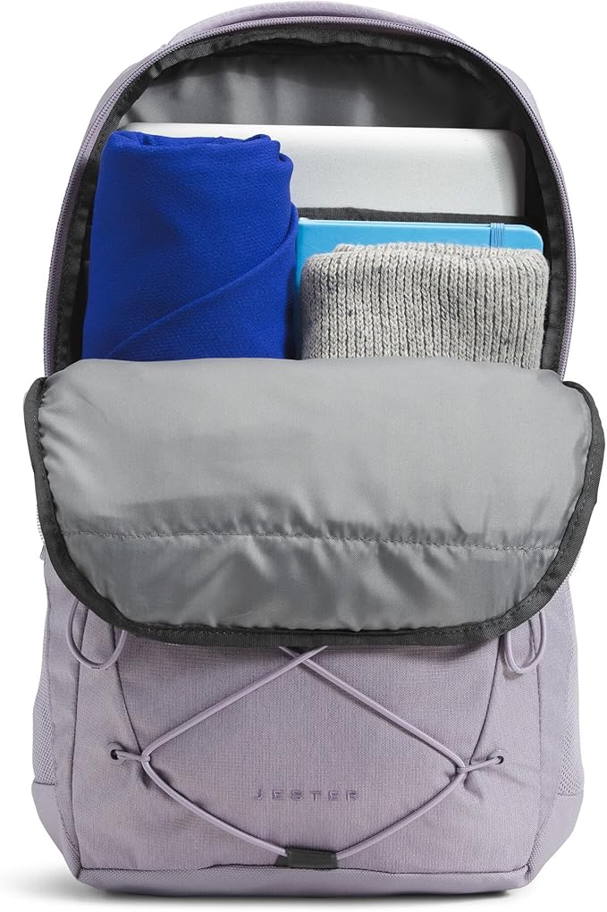 The North Face Women's Jester Everyday Laptop Backpack - Commuter Travel Bag, Laptop Sleeve, Water-Repellent, Minimal Grey Dark Heather/Minimal Grey-NPF, One Size