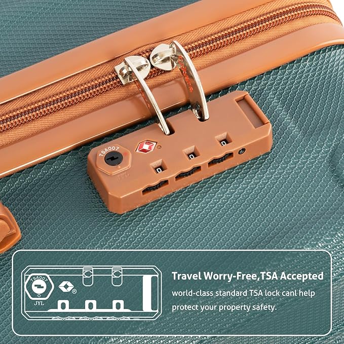 Luggage Sets 5 Piece，Suitcase with Spinner Wheels，ABS Hard Case Luggage，with TSA Lock Durable Travel Luggage，large capacity carry on luggage (20/24/28inch)
