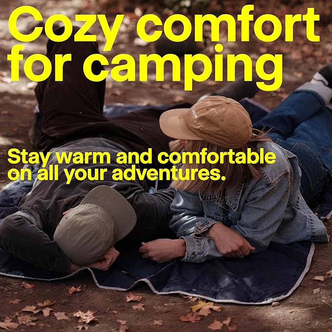 Gravel Layover Travel Blanket – Ultra-Light Compact Blanket for Camping and Outdoor Adventures - Down Alternative Portable Travel Blanket for Layovers & Road Trips (Black)