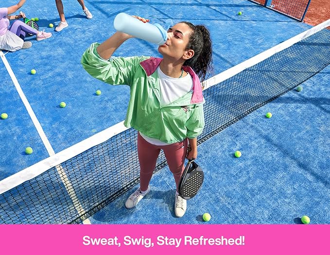 POWCAN 26 oz Insulated Water Bottle with 2-in-1 Straw and Spout Lid, Keep Cold 24H, Leak-Proof, Fits in Car Cup Holder, Stainless Steel Water Bottle for Sports, Travel, Gym, Gift, and School (Peony)