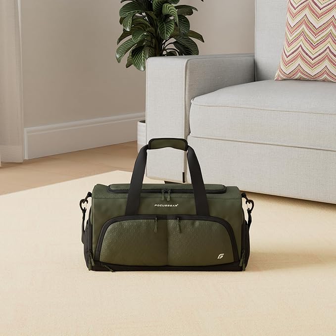 Ultimate Gym Bag 2.0: The Durable Crowdsource Designed Duffel Bag with 10 Optimal Compartments Including Water Resistant Pouch