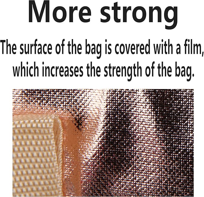 insulated picnic bag extra cooler Grocery shopping bags, Reusable, Heavy Duty, zipped zipper,Collapsible,tote,for men,women,for car,Recycled Golden XL-Large