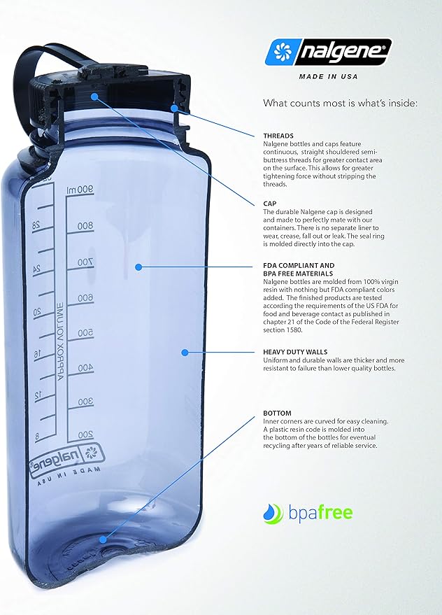 Nalgene HDPE Wide Mouth Round Container