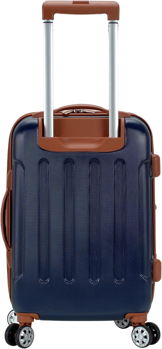 Rockland London Hardside Spinner Wheel Luggage, Navy, Carry-On 20-Inch