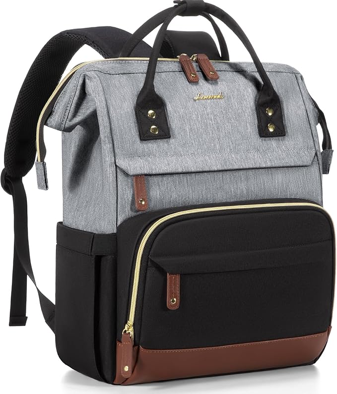LOVEVOOK Laptop Backpack for Women, 15.6 Inch Work Business Backpacks Purse With Large Capacity, Waterproof Nurse Bag College Bookbag for School, Waterproof Casual Daypack for Travel