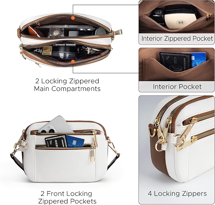 Anti Theft Crossbody Bag for Women, Slash-resistant RFID Blocking Travel Purses, Small Shoulder Bag Handbag