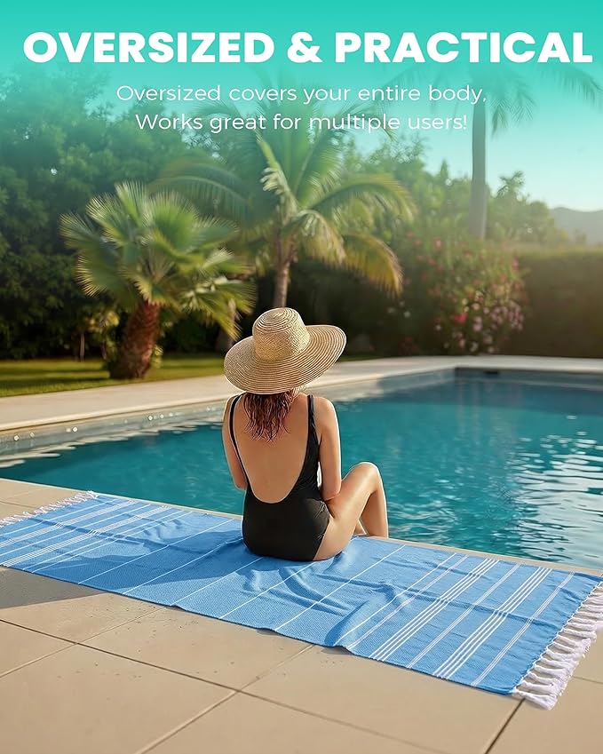 Turkish Beach Towels Gym Towel Camping Blanket Xl Large Big Size Sandfree Sandrpoof Thin Fast Drying Packable Honeymoon Travel Essential Summer Vacation Accessories Hawaii Trip Necessities Women Gifts