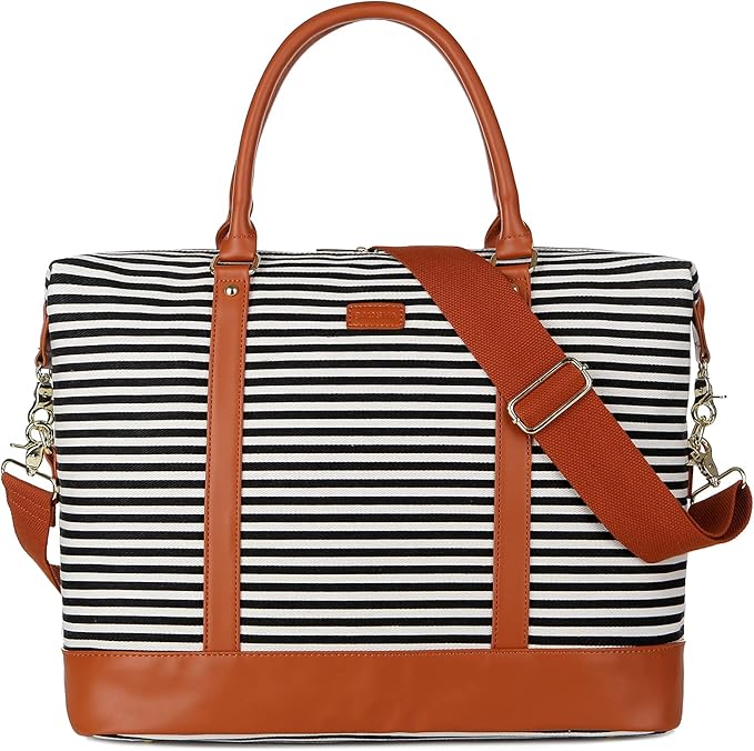 BAOSHA HB-28 Ladies Women Canvas Travel Weekender Bag Overnight Carry-on Duffel Tote Bag
