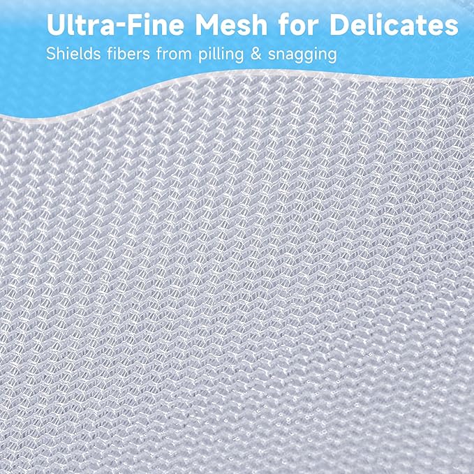 GOGOODA 3 Pack Large Mesh Laundry Bags for Delicates, Durable Wash Bags with Zipper & Hanging Hook, 16 x 20 in Reusable Laundry Bags for Bras, Underwear, Clothes
