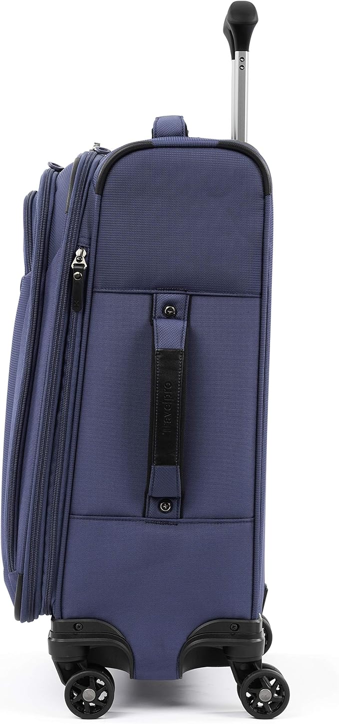 Travelpro Tourlite Softside 2-Piece Set, Expandable Luggage, 4 Spinner Wheels, Lightweight Suitcase, 21" Carry-On, 25" Checked Medium, Blue