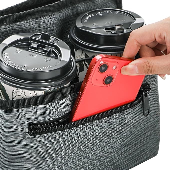WRINGKIT 2 Pack Luggage Cup Holder for Suitcases, Free Hand Travel Cup Holder, Portable Drink Carrier Caddy, Suitcase Drinks Beverage Holder, Travel Carry-On Accessories Gifts for Flight Travelers