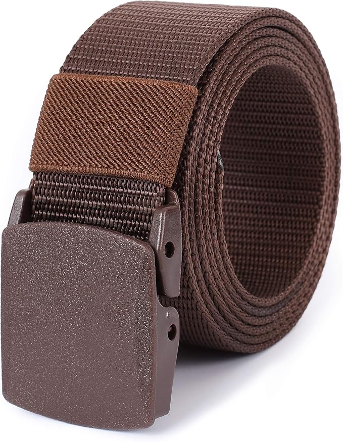 Mile High Life Nylon Web Belt Outdoor Military Belt With TSA Safe Plastic Buckle Belt
