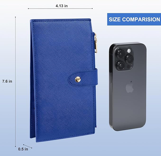 Travelambo RFID Wallet Women Large Size Bifold Multi Card Wallet Case with Zipper Pocke Credit Card Holder for Women