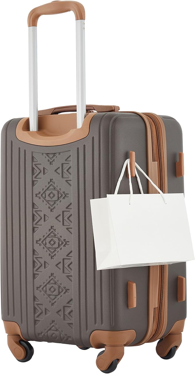 Wrangler 22" and 18" Heartland 2-Piece Carry-On Luggage Set, Chocolate