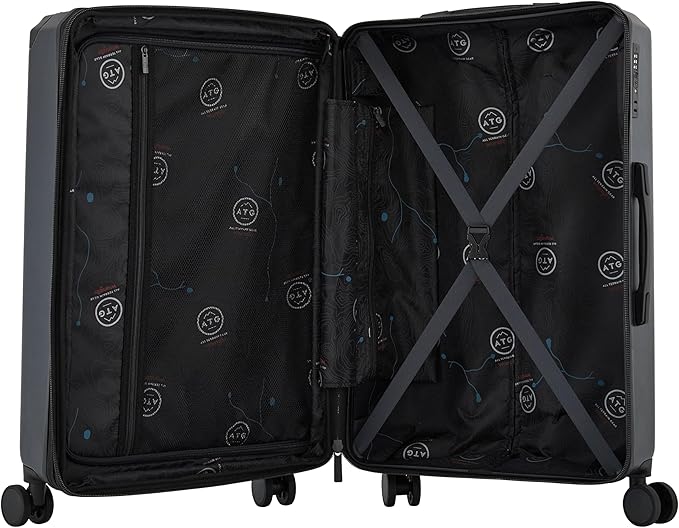 Wrangler ATG Trailway Expandable Hardside Luggage, Jet Black, 22" Carry-On