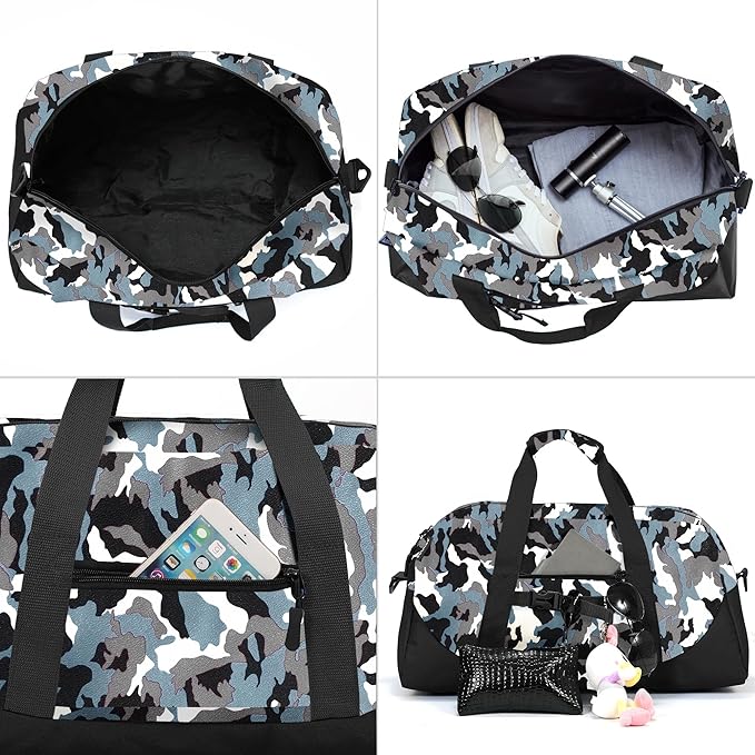 Stumdo Kids Overnighter Duffel Bags for kids, Carry-On Size & Ideal for School Practice or Overnight Travel Weekender Tote for Travel Gym Sport bag for Boys & Girls (11sanhui)