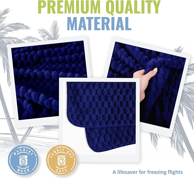 BOACAY Packable Travel Blanket for Airplane, Car - Compact Office Blanket - Portable Pillow for Adults, Kids with Case, Luggage Sleeve, Backpack Clip