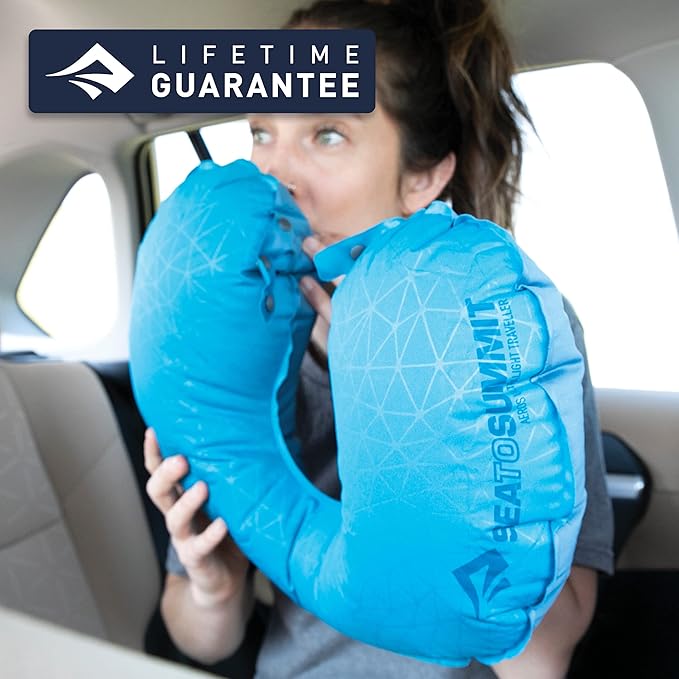 Sea to Summit Aeros Ultralight Traveller Inflatable Neck Pillow, Aqua