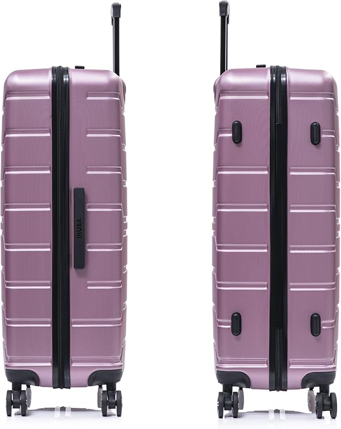 InUSA TREND Luggage with Spinner Wheels | Durable lightweight Hardside Suitcase, Travel Bag with Handle and Trolley | 32-inch Extra-Large Checked luggage | Rose Gold