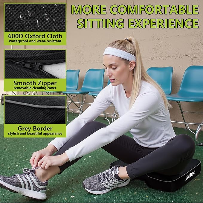 Stadium Seats for Bleachers with Integral Cutting Memory Foam, Stadium Seat Cushion Waterproof Extra Thick Bleacher Cushion, Portable Stadium Cushions for Indoor Outdoor Events