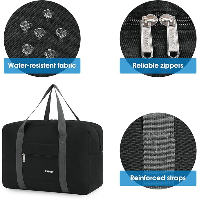 For Spirit Airlines Personal Item Bag 18x14x8 Foldable Travel Duffel Bag Tote Carry on Luggage Duffle Overnight for Women and Men