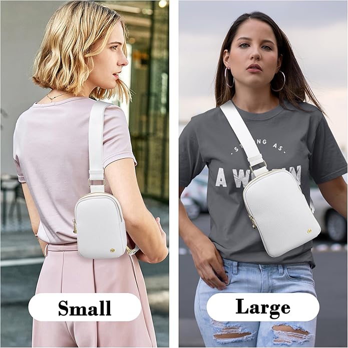 INICAT Anti Theft Crossbody Bag for Women, Small RFID Blocking Sling Purse with Zipper Lock for Travel, Vegan Leather