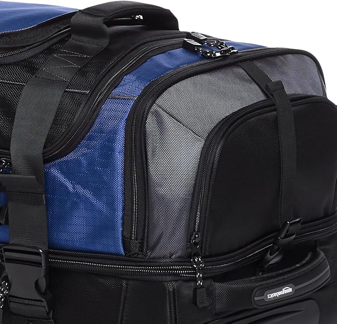 Amazon Basics Ripstop Wheeled Duffel, 30 Inch - Blue