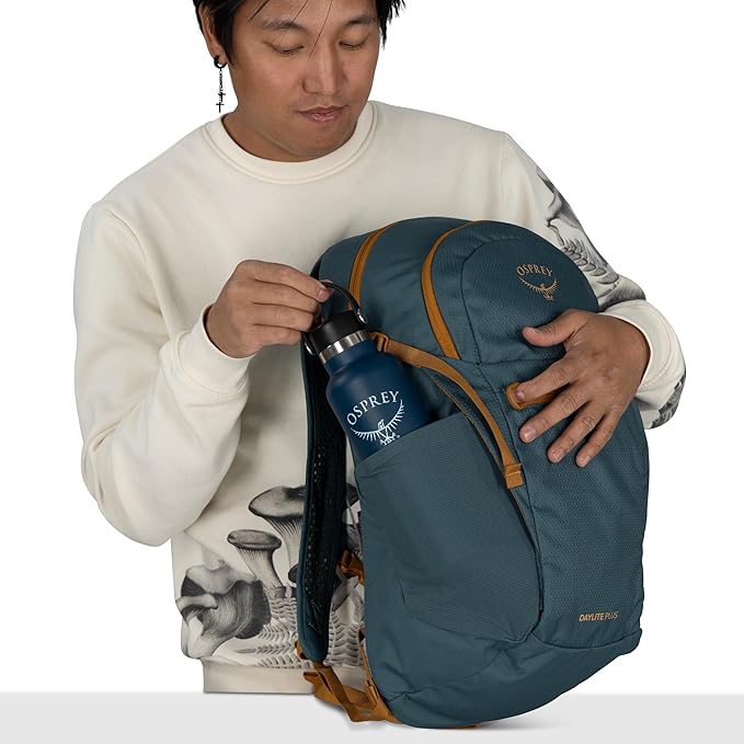 Osprey Daylite Plus Commuter Backpack - Everyday Pack with Laptop Sleeve, Bottle Pockets, and Extra Storage, Iris Pink