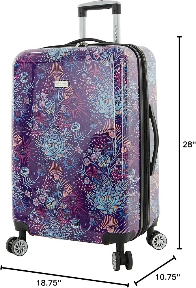 Travelers Club Unisex Bella Caronia Deluxe 20", 3 Piece, or 7 Piece Luggage & Travel Accessories Set Jardin