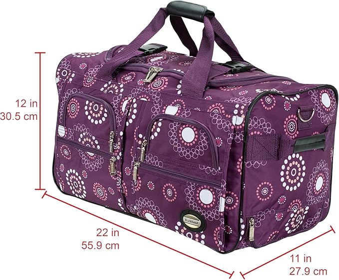 Rockland Rolling Duffel Bag, Black, 22"