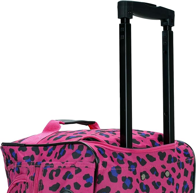 Rockland Rolling Duffel Bag, Black, 22"