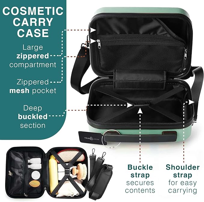 Luggage Sets 3 Piece, 20 Inch Carry on Luggage and 28 Inch Suitcases with Wheels Spinner, Durable Hard Shell Suitcase Set, Expandable Travel Suitcase, Sage Green