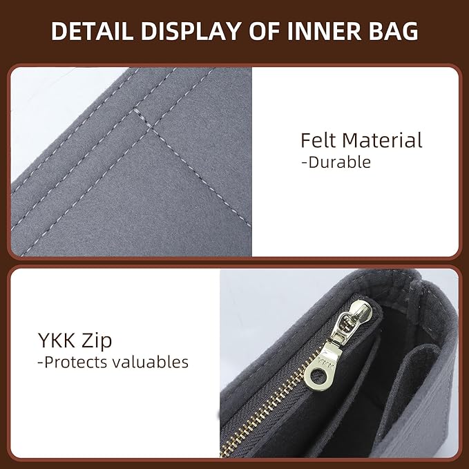 Doxo Longchamp XS Organizer Insert, Suitable for Le pliage XS and More, Keeps Tote Handbags Shaped & Neat (Grey,XS)