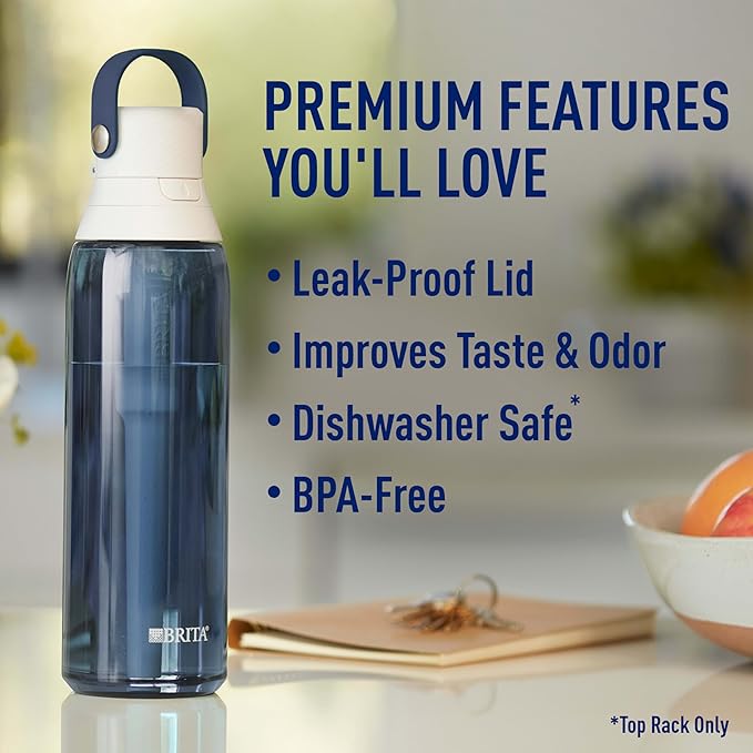 Brita 36386 Premium Water Filter Bottles, 26oz, Night Sky