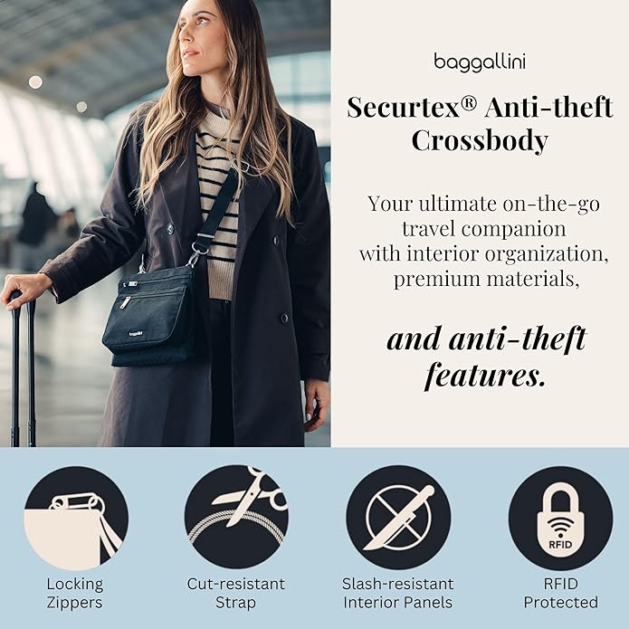 Baggallini womens Securtex Anti-theft Crossbody