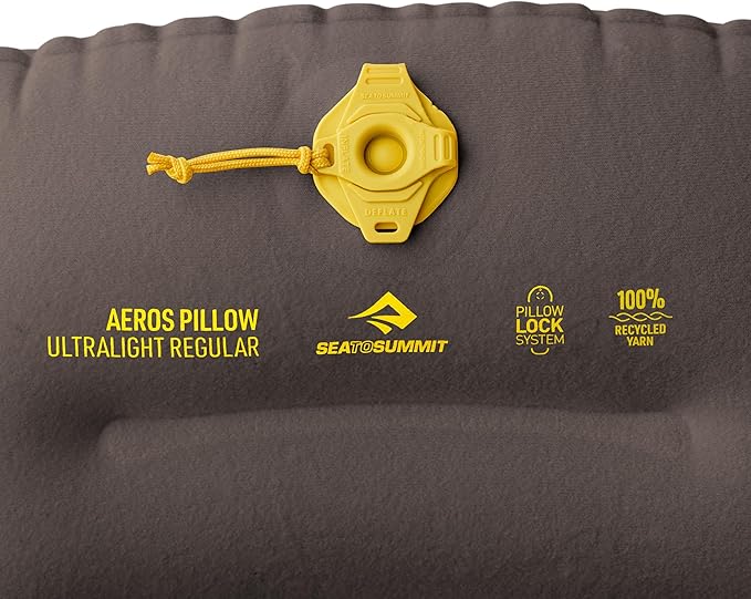 Sea to Summit Aeros Ultralight Inflatable Camping and Travel Pillow, Regular, Beluga