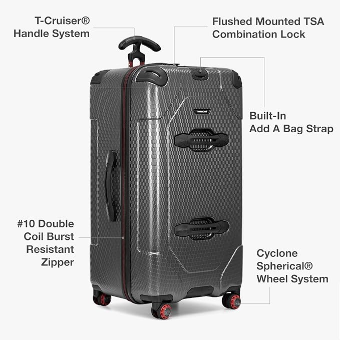 Traveler's Choice Maxporter II Polycarbonate Hardside Trunk with Spinner Wheels, Gray, 31-Inch Large Trunk