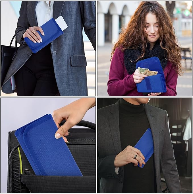 VOCHIC Money Wallet, Money Organizer for Cash with 6 Zippered Pocket Multipack Money Pouch, Cash Bill Organizer, Money Bag Small Travel Money Holder for Budgeting, Receipt and Tips