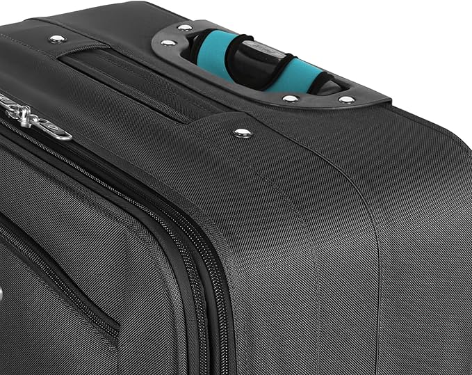 Cosmos 5 Pcs Neoprene Luggage Handle Wrap Soft Grip Handle Cover Luggage Identifier with Hollow Design for Push-Button Handle Trolley Handle and Travel Suitcase Trolley Case